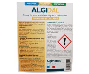 ALGIDAL - 5 LITRES - Traitement curatif et préventif dallages, sols exterieurs ALGIMOUSS - 003003