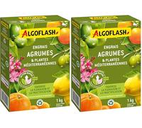 Algoflash Engrais Agrumes et Plantes Méditerranéennes, Action rapide - 1 Kg (Lot de 2)