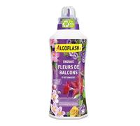 Algoflash Engrais Liquide Fleurs, Terrasses et Balcons, Utilisable en Agriculture Biologique - 1 L, Marron