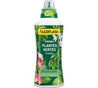 Algoflash Engrais Liquide Plantes Vertes et Plantes Fleuries, Utilisable en Agriculture Biologique, Bouchon Doseur Inclus - 1 L