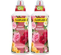 Algoflash Engrais Liquide Rosiers, Utilisable en Agriculture Biologique - 1 L, Marron (Lot de 2)