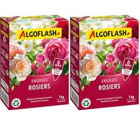 ALGOFLASH Engrais Rosiers, Longue Durée, 1 kg, ROS1N (Lot de 2)