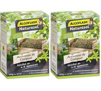 ALGOFLASH NATURALSOL Activateur de Compost, Jusqu'à 2,7 m³, 1,8 kg, UAB, ACTIBIO18N (Lot de 2)