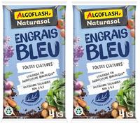 ALGOFLASH NATURASOL Engrais Bleu, Utilisable en Agriculture Biologique, Toutes Cultures, 4 kg, ABIOBLEU4 (Lot de 2)