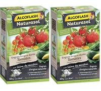 ALGOFLASH NATURASOL Engrais Tomates Courgettes Poivrons, Longue Durée 5 Mois, UAB, 800 g, ABIOTOM800 (Lot de 2)