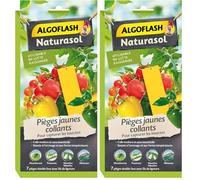 ALGOFLASH NATURASOL Pieges a insectes jaunes collants - 7 stickers (Lot de 2)