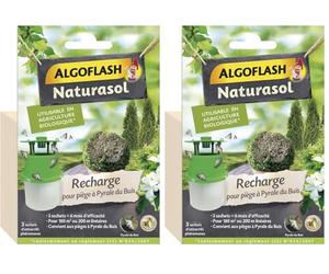 ALGOFLASH NATURASOL Recharge pour PiÃšge Pyrale du Buis, 3 Capsules de phéromones, 6 Mois d'efficacité, BIOPIBUIR (Lot de 2)