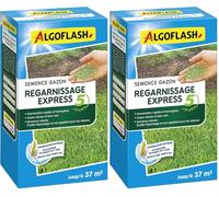 Algoflash Semence Gazon Regarnissage Express 5 Jours - 800 g, Verte (Lot de 2)