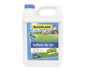 ALGOFLASH Sulfate de Fer Liquide, Jusqu'à 55m², Dosette incluse, 5 L, MOLI5, bleu