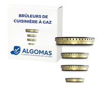 ALGOMAS Brûleurs de cuisine à gaz universels | Pack de 4 brûleurs et couvercles 92 mm 62 mm 62 mm 42 mm | Compatible avec Zanussi Nardi Teka Balay Fagor | Remplacement Foyers gaz