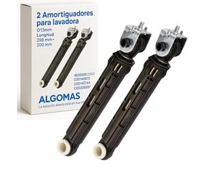 ALGOMAS® Lot de 2 amortisseurs pour lave-linge 100N | Ø10/13 mm | Longueur 160-255 mm | Codes originaux C00140670, C00309597, C00140744, C00141273 | Compatible avec Indesit, Whirlpool, Hotpoint, Arist