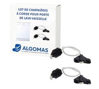 ALGOMAS® Lot de 2 charnières à corde pour porte de lave-vaisselle 32 x 2853 VC4B000F8 | Kit de 2 unités Système de tension de porte | Remplacement compatible avec lave-vaisselle Fagor Edesa Aspes