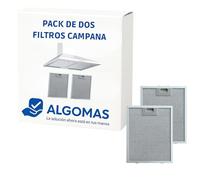 ALGOMAS Lot de 2 filtres pour hotte aspirante en aluminium 26 x 32 cm Compatible avec dégustation Réf. 2800905 Protège moteur et air de cuisine