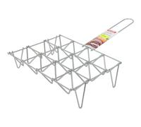 ALGON Grilles à légumes 12 unités en zinc 35 x 55 cm, double grille pour barbecue au charbon, accessoires barbecue portable et churrasqueira