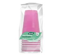 Algon Lot de 10 verres rose 450 cc - Set de verres en plastique résistant et réutilisable, design moderne et élégant, idéal pour les fêtes et événements