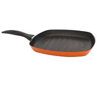 Algon Valencia Poêle à Frire ondulée, 27 x 27 cm, Acier, Orange, 27 cm