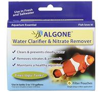 Algone Clarificateur d'eau d'aquarium et dissolvant de Nitrate, 6 sachets de Filtre