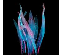 Algue artificielle réaliste en silicone - Couleur vive - Décoration d'aquarium - Algues en silicone - Varech - Décoration réaliste pour aquarium