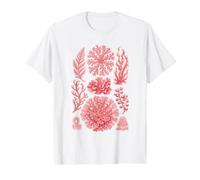 Algues Rouges inspirées d'Ernst Haeckel Biologie Marine T-Shirt Graphique avec Valeur