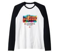 Alhambra de Grenade Aquarelle Patrimoine Historique Espagne Manche Raglan