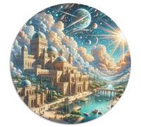 Alhambra, Espagne 1000 Pièces Jigsaw Puzzles bâtiment Puzzle Rond pour Enfants Décompression Jeu D'Intelligence De l'art De La DécoRat ION Moderne 1000pcs (67.5x67.5cm)