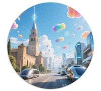 Alhambra, Espagne 1000 Pièces Puzzle bâtiment Circulaire pour Adultes Et Enfants Cadeaux Jeu D'Intelligence De l'art De La DécoRat ION Moderne 1000pcs (67.5x67.5cm)