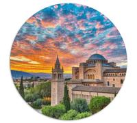 Alhambra, Espagne 1000 Pièces Puzzles Classiques bâtiment Puzzle Circulaire pour Adultes Et Enfants Décompression Jeu D'Intelligence De l'art De La DécoRat ION Moderne 1000pcs (67.5x67.