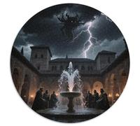 Alhambra, Espagne 1000 Pièces Puzzles Classiques bâtiment Puzzle Circulaire pour Adultes Et Enfants Décompression Jeu D'Intelligence De l'art De La DécoRat ION Moderne 1000pcs (67.5x67.