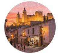 Alhambra, Espagne 1000 Pièces Puzzles Classiques bâtiment Puzzle Circulaire pour Enfants Décompression Jeu D'Intelligence De l'art De La DécoRat ION Moderne 1000pcs (67.5x67.5cm)