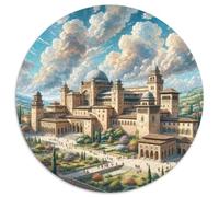 Alhambra, Espagne 1000 Pièces Puzzles Classiques bâtiment Puzzle Rond pour Enfants Cadeaux Jeu D'Intelligence De l'art De La DécoRat ION Moderne 1000pcs (67.5x67.5cm)