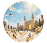 Alhambra, Espagne 1000 Pièces Puzzles Classiques bâtiment Puzzles Ronds pour Enfants Encastrement Parfait Jeu D'Intelligence De l'art De La DécoRat ION Moderne 1000pcs (67.5x67.5cm)