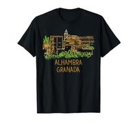 Alhambra Grenade Espagne Voyage Souvenir Ville Cadeau monument T-Shirt