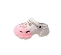 AlHECE Chausson femmes Sandales Cartoon Sabots Femmes Mule Été Plage Sandales Cave Femmes Jardin Chaussures Étudiante Fille-Couleur Rose-37