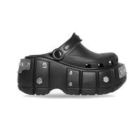 AlHECE Pantoufles d'été pour femmes avec rivets punk sur plateforme - Chaussures décontractées à talon épais avec accessoires métalliques créatifs pour femmes, Noir , 38/39 EU
