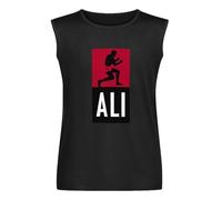 Ali Muhammad Boxing Vest Tank T-Shirt Men's Black Unisex Sleeveless Tops Tee XL