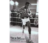 Ali, Muhammad - Training s/w - Poster de sport impression 61 x 91,5 cm + cadre amovible Shinsuke® Maxi MDF noir, vitre en acrylique
