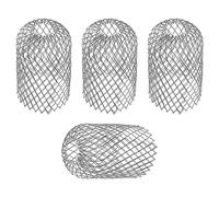 ALI2 4 Pièces Crapaudine de Gouttière,Grillage Gouttiere en Aluminium,Filtre Gouttiere,Grille Gouttiere Feuilles,Protege Gouttiere Contre Les Feuilles,8x15cm(Diamètre x Hauteur)