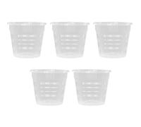 ALI2 Pot pour orchidées transparent, 5 pièces, diamètre 14 cm, hauteur 12 cm, en plastique, avec trous, pour orchidées, intérieur