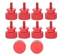 Aliaga Lot de 10 vis à main UNC6-32 M3.5 pour support GPU, boîtier d'ordinateur, vis de panneau latéral, assemblage PC, refroidissement par eau, rouge