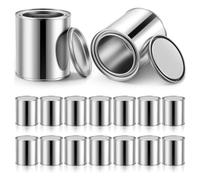 Aliaga Lot de 16 boîtes de peinture vides en métal non doublées de 0,84 pinte avec couvercles - Petit seau de peinture multifonction