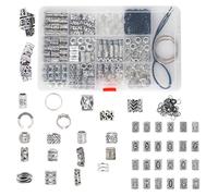 Aliaga Lot de 180 perles pour dreadlocks - Accessoires pour extensions de cheveux