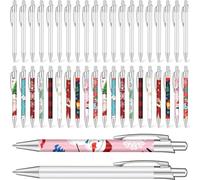 Aliaga Lot de 20 stylos à bille vierges pour sublimation avec film rétractable pour le bureau