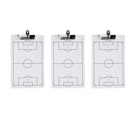 Aliaga Lot de 3 porte-blocs de football double face effaçables à sec pour entraîneurs 35 x 22 cm