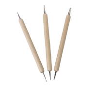 Aliaga Lot de 3 stylos en bois pour nail art