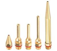 Aliaga Lot de 5 embouts de buse en cuivre avec joint torique, alésage long tube de buse interchangeable pour colle à chaud