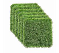 Aliaga Lot de 6 tapis de nidification pour poule avec brochette de légumes, mangeoire lavable, vert