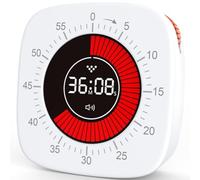 Aliaga Minuteur visuel pour enfants, minuterie numérique avec compte à rebours de 60 minutes, minuterie silencieuse pour bureau, pour étudier, enseigner B durable