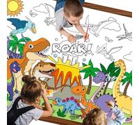 Alibbon Poster géant à colorier - Motif animal de la forêt - Décoration de table - 110 x 80 cm