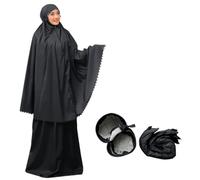 ALIBOOSTER Hijab - Tenue de prière pour femme musulmane - Vêtement islamique Khimar Umra Telekung - Mini format - Taille unique - Idéal pour voyage, avec sac