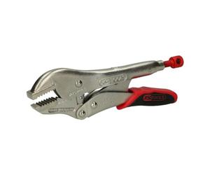 Alicates de presión con palanca de liberación rápida, mordazas rectas, 40 mm, L=175 mm